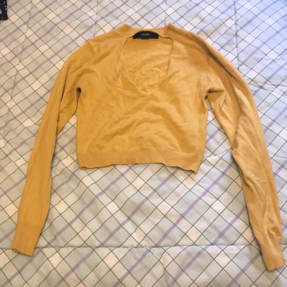 a cropped long sleeve